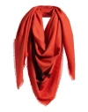 Chloé Woman Scarf Tomato Red Size - Wool, Silk