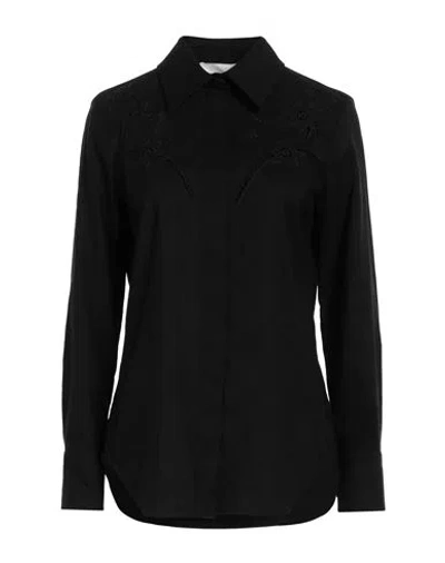 Chloé Woman Shirt Black Size 12 Viscose, Ramie, Polyester