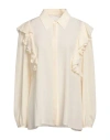 Chloé Woman Shirt Cream Size 12 Silk In White