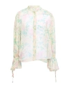 Chloé Woman Shirt Cream Size 8 Silk In Multi