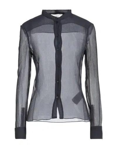 Chloé Woman Shirt Navy Size 8 Silk