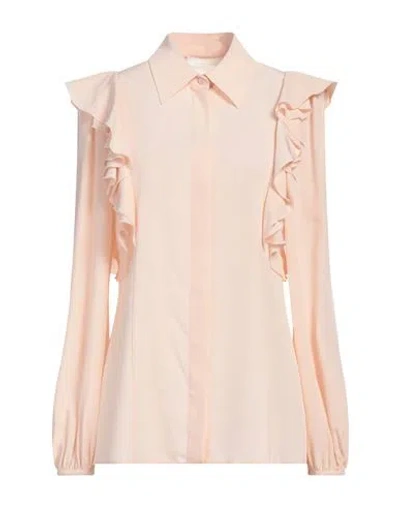 CHLOÉ CHLOÉ WOMAN SHIRT PINK SIZE 10 SILK