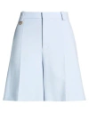 Chloé Woman Shorts & Bermuda Shorts Sky Blue Size 6 Virgin Wool