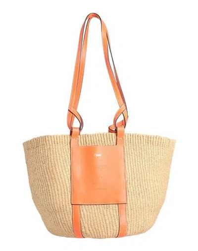 Chloé Woman Shoulder Bag Orange Size - Paper, Calfskin