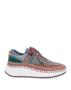 Chloé Nama Sneaker In Lower-impact Mesh In Grey