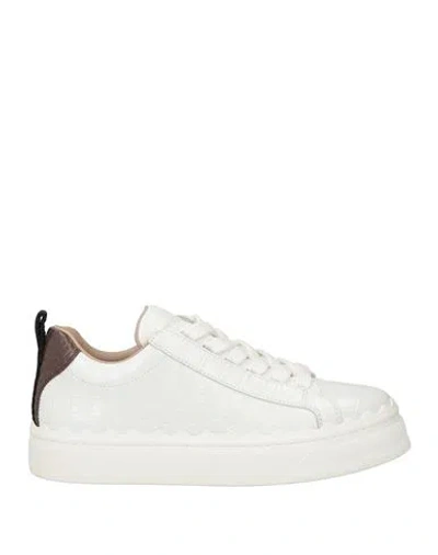 CHLOÉ CHLOÉ WOMAN SNEAKERS WHITE SIZE 6 LEATHER
