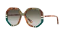 Chloé Womens Ch0105s Hexagonal-frame Acetate Sunglasses Brown In Green
