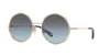 Chloé Womens Ch0184s Round-frame Metal Sunglasses Gold In Blue