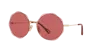 Chloé Chloe Womens Gold Ch0202s Metal Round Frame Sunglasses In Red