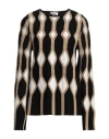Chloé Renaissance Intarsia Cardigan With Self-tie Belt In Black