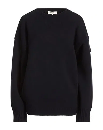 Chloé Woman Sweater Midnight Blue Size L Virgin Wool, Cashmere