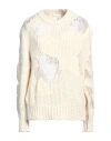 Chloé Distressed Knit Sweater In Off White