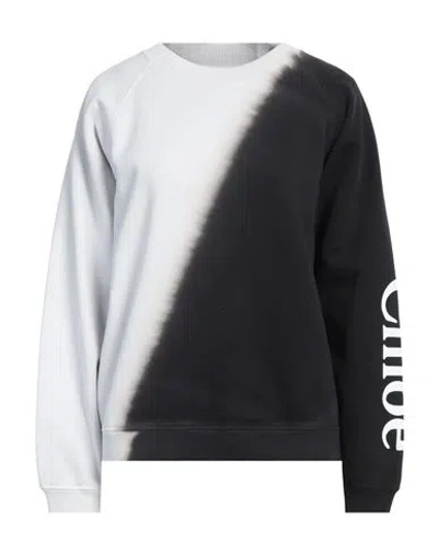 Chloé Woman Sweatshirt Black Size M Cotton, Elastane