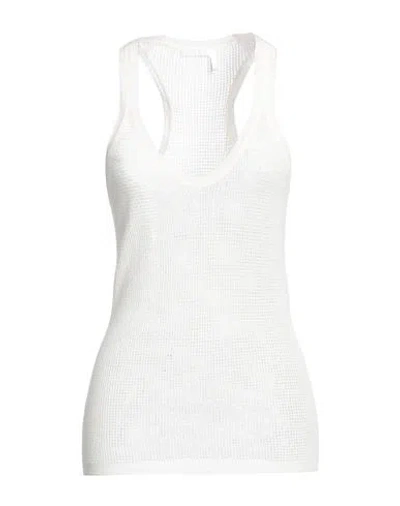 Chloé Woman Tank Top Ivory Size Xs Wool, Cashmere In White