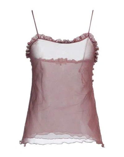 Chloé Woman Top Antique Rose Size 8 Silk In Pink