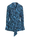 Chloé Woman Top Azure Size 12 Silk