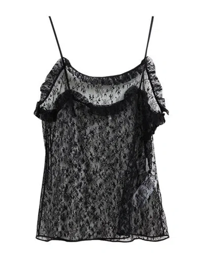 Chloé Woman Top Black Size 8 Polyamide, Viscose