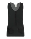 Chloé Woman Top Black Size S Cotton, Silk