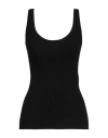 Chloé Woman Top Black Size Xl Wool, Cashmere, Polyamide, Elastane In Black