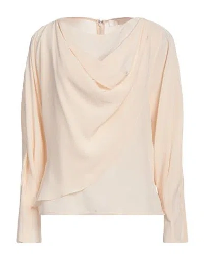 Chloé Draped Boat-neck Silk Blouse In Pink