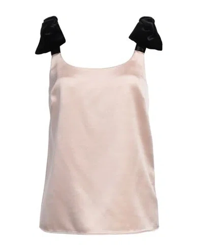 Chloé Powder Pink Satin Top In Pansy Pink