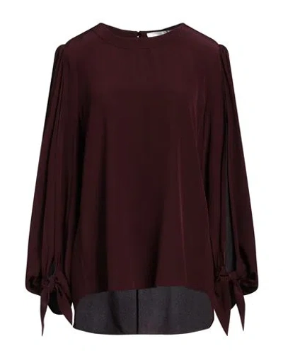 CHLOÉ CHLOÉ WOMAN TOP PLUM SIZE 6 SILK