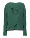 Chloé Silk Wrap Blouse In Green