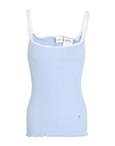Chloé Woman Top Light Blue Size M/l Cotton