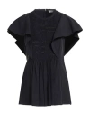 Chloé Woman Top Midnight Blue Size 10 Linen, Silk