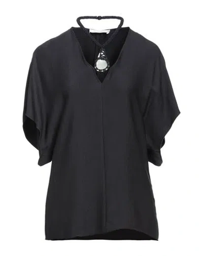 Chloé Woman Top Midnight Blue Size 8 Silk