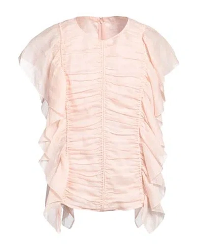 Chloé Woman Top Pink Size 8 Ramie
