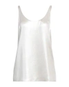 Chloé Laminated Silk Tank Top In Silver