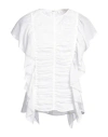 Chloé Flutter-sleeves Ruffled Blouse In White