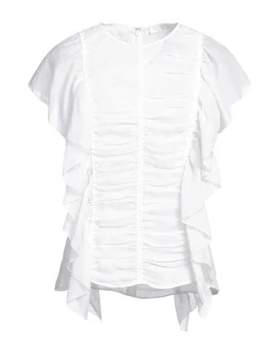 Chloé Woman Top White Size 8 Ramie