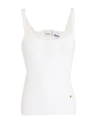 Chloé Woman Top White Size M Cotton