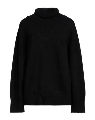 CHLOÉ CHLOÉ WOMAN TURTLENECK BLACK SIZE M WOOL