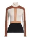 Chloé High-neck Long-sleeved Sweater In Brown