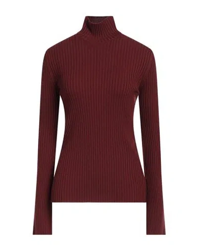 Chloé Woman Turtleneck Burgundy Size M Wool, Cashmere In Red