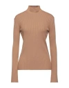 Chloé Ribbed Wool And Cashmere-blend Turtleneck Sweater In Beige