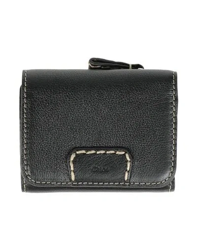 Chloé Woman Wallet Black Size - Leather