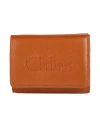 Chloé Logo Wallet In Brown