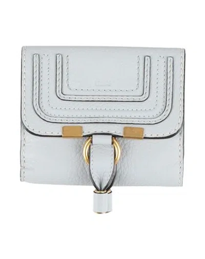 Chloé Woman Wallet Light Grey Size - Calfskin In Gray