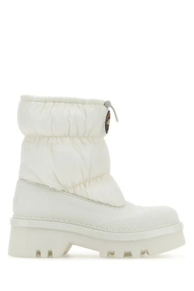 CHLOÉ CHLOE WOMAN WHITE NYLON AND RUBBER RAINA BOOTS