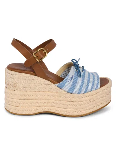 Chloé Women's 19q Platform Espadrille Sandals In Multi