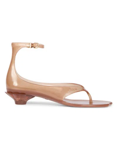 CHLOÉ WOMEN'S 25MM JELLY THONG SANDALS