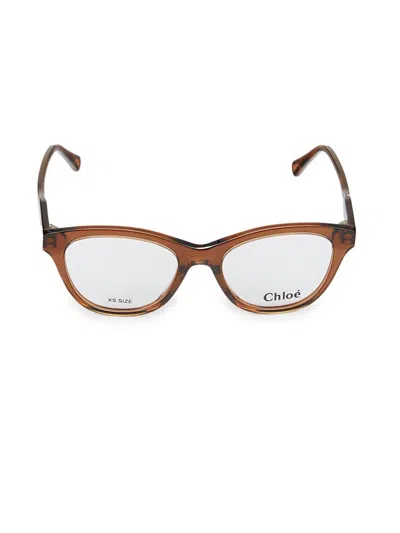 Chloé Women's 49mm Cat Eye Eyeglasses In Brown