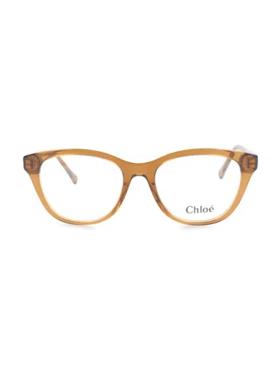Chloé Women's 51mm Cat Eye Optical Glasses In Brown