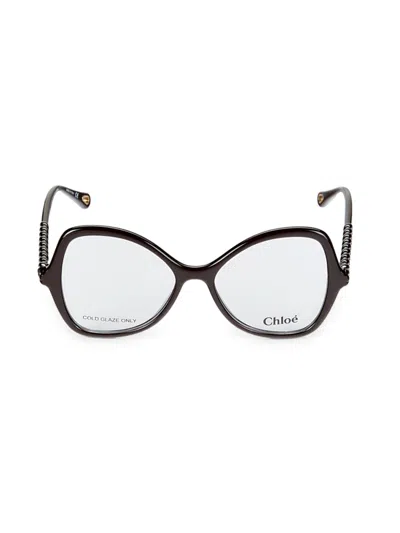 Chloé Women's 52mm Butterfly Eyeglasses In Brown