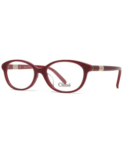 Chloé Women's 53mm Optical Frames In Burgundy