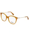 Chloé Chloe Square Frame Optical Glasses In Brown Acetate In Caramel